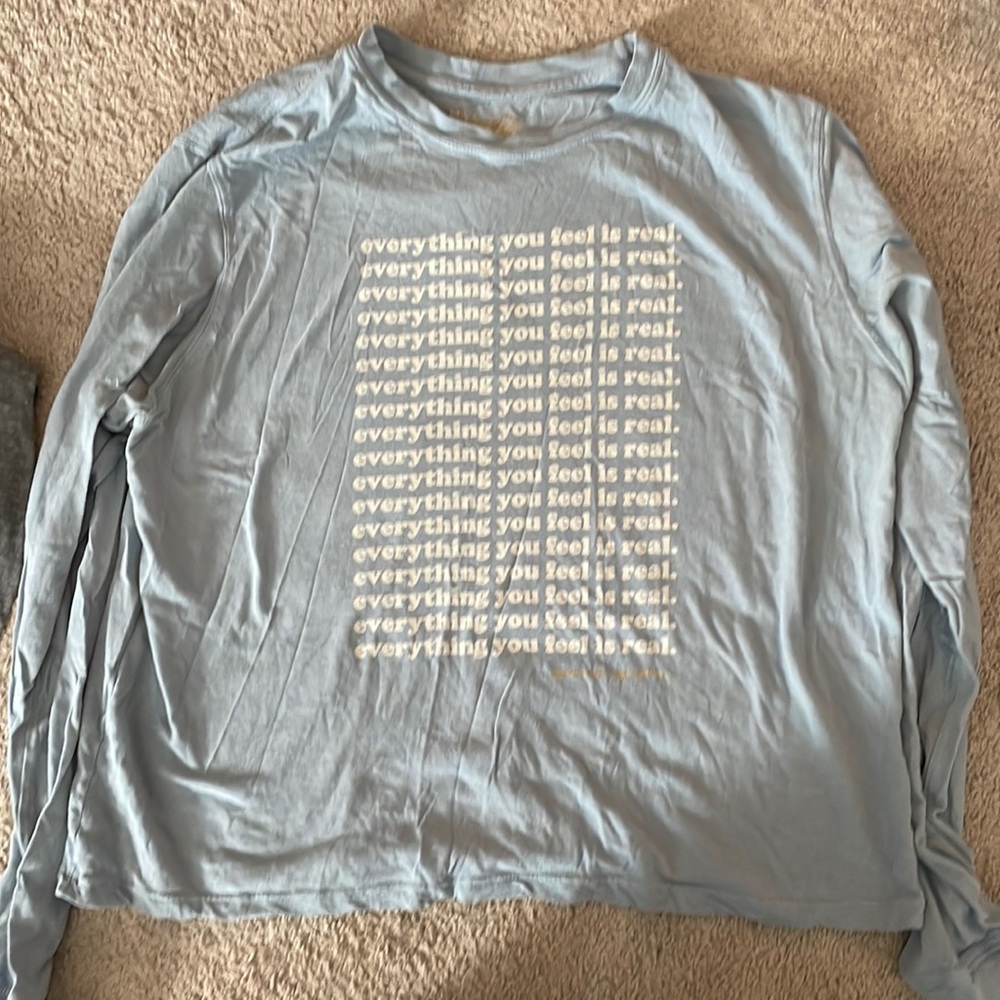 Spiritual gangster size large long sleeve tee